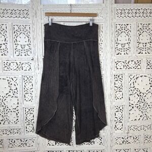Angelrox Palazzo Capri Goucho Pants Sz M/L Distressed Streetwear Loungewear